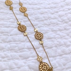 Francesca's Long Gold Statement Necklace